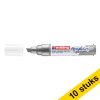 Aanbieding: 10x Edding 5000 acrylmarker zilver (5 - 10 mm beitel) 240248 - 1