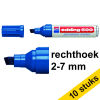 Aanbieding: 10x Edding 500 permanent marker blauw (2 - 7 mm beitel) 239866 - 1