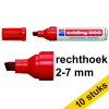 Aanbieding: 10x Edding 500 permanent marker rood (2 - 7 mm beitel) 239873 - 1