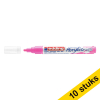 Aanbieding: 10x Edding 5100 acrylmarker neonroze (2 - 3 mm rond) 240258 - 1