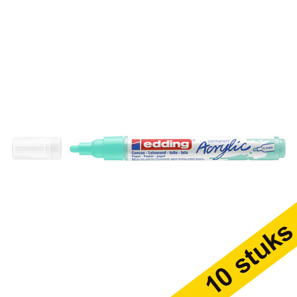 Aanbieding: 10x Edding 5100 acrylmarker opulent turquoise (2 - 3 mm rond) 240280 - 1
