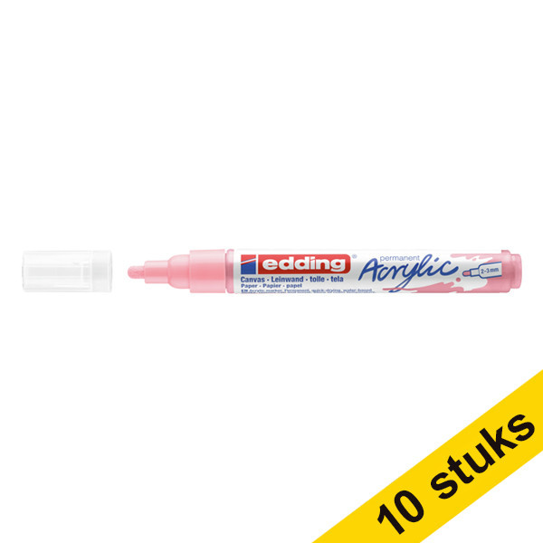 Aanbieding: 10x Edding 5100 acrylmarker stijlvol mauve (2 - 3 mm rond) 240281 - 1