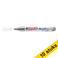 Aanbieding: 10x Edding 5100 acrylmarker zilver (2 - 3 mm rond)