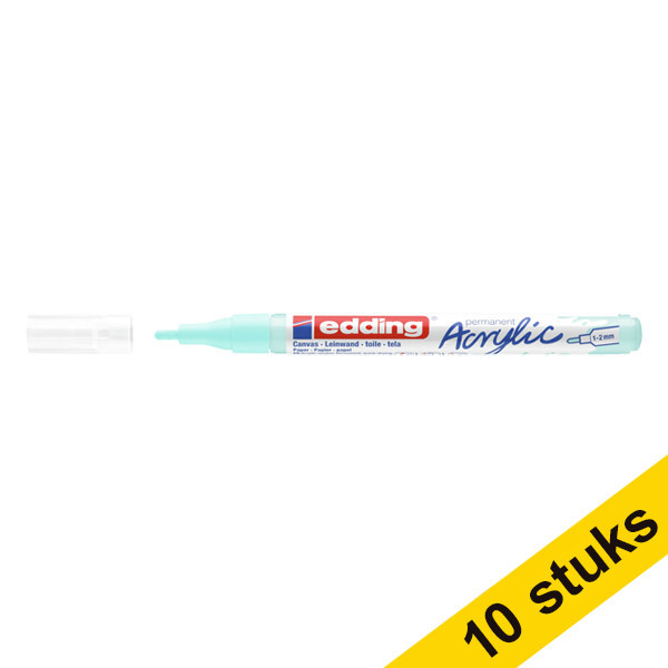 Aanbieding: 10x Edding 5300 acrylmarker pastelblauw (1 - 2 mm rond) 240292 - 1