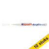 Aanbieding: 10x Edding 5300 acrylmarker verkeerswit (1 - 2 mm rond) 240295 - 1