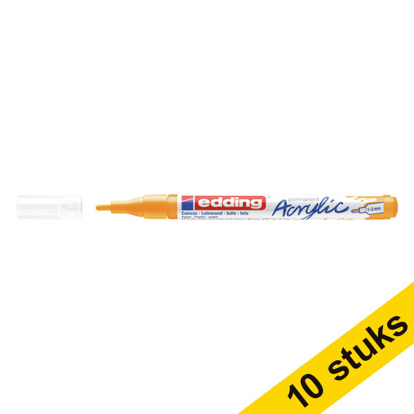 Aanbieding: 10x Edding 5300 acrylmarker zonnegeel (1 - 2 mm rond) 240290 - 1