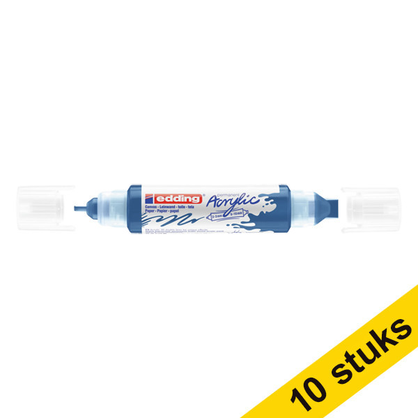 Aanbieding: 10x Edding 5400 acryl 3D double liner gentiaanblauw (2  - 3 / 5 - 10 mm) 240308 - 1