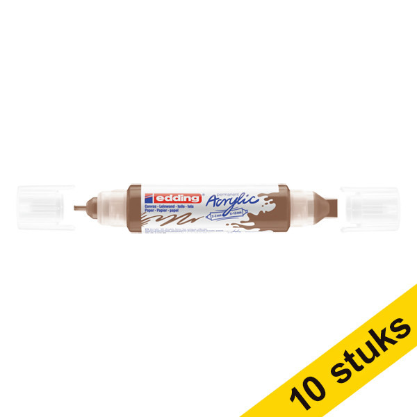 Aanbieding: 10x Edding 5400 acryl 3D double liner hazelnoot (2  - 3 / 5 - 10 mm) 240318 - 1