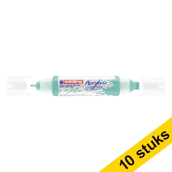 Aanbieding: 10x Edding 5400 acryl 3D double liner opulent turquoise (2  - 3 / 5 - 10 mm) 240326 - 1