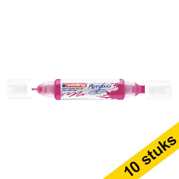 Aanbieding: 10x Edding 5400 acryl 3D double liner telemagenta (2  - 3 / 5 - 10 mm) 240313 - 1