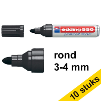Aanbieding: 10x Edding 550 permanent marker zwart (3 - 4 mm rond) 239504