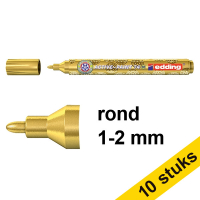 Aanbieding: 10x Edding 74 M glanslakmarker goud (1 - 2 mm rond) 239897