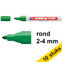 Aanbieding: 10x Edding 750 lakmarker groen (2 - 4 mm rond)