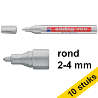 Aanbieding: 10x Edding 750 lakmarker zilver (2 - 4 mm rond)