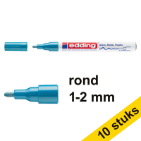 Aanbieding: 10x Edding 751 glanslakmarker lichtblauw (1 - 2 mm rond)