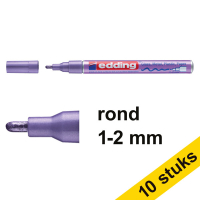 Aanbieding: 10x Edding 751 glanslakmarker metallic paars (1-2 mm rond) 239551
