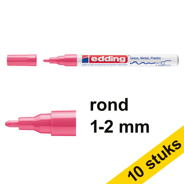 Aanbieding: 10x Edding 751 glanslakmarker roze (1 - 2 mm rond) 239465 - 1