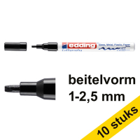 Aanbieding: 10x Edding 753 glanslakmarker kalligrafie zwart (1 - 2,5 mm)