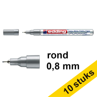 Aanbieding: 10x Edding 780 glanslakmarker zilver (0,8 mm rond)