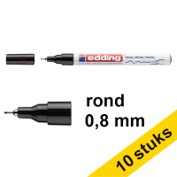 Aanbieding: 10x Edding 780 glanslakmarker zwart (0,8 mm rond)