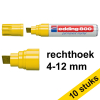 Aanbieding: 10x Edding 800 permanent marker geel (4 - 12 mm beitel) 239497 - 1