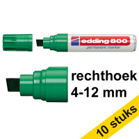 Aanbieding: 10x Edding 800 permanent marker groen (4 - 12 mm beitel)