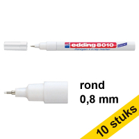 Aanbieding: 10x Edding 8010 x-ray marker wit (0,8 mm rond)