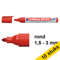 Edding Aanbieding: 10x Edding 8030 NLS high-tech marker rood (1,5 - 3 mm rond)  239910