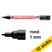 Aanbieding: 10x Edding 8040 wasgoedmarker zwart (1 mm rond)