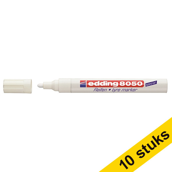 Edding Aanbieding: 10x Edding 8050 bandenmarker (2 - 4 mm rond)  239913 - 1