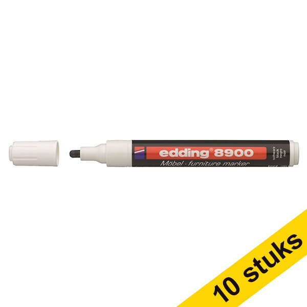 Aanbieding: 10x Edding 8900 meubelmarker zwart (1,5 - 2 mm rond) 239943 - 1