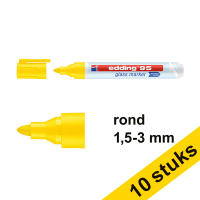 Aanbieding: 10x Edding 95 glasmarker geel (1,5 - 3 mm rond)