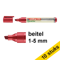 Aanbieding: 10x Edding EcoLine 29 whiteboard marker rood (1 - 5 mm beitel)