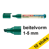 Aanbieding: 10x Edding EcoLine 32 flipchart marker groen (1 - 5 mm beitel)