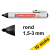 Aanbieding: 10x Edding Retract 11 permanent marker zwart (1,5 - 3 mm rond) 239952 - 1