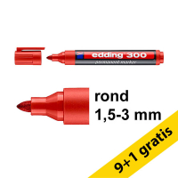 Aanbieding: Edding 300 permanent marker rood (1,5 - 3 mm rond) 248688