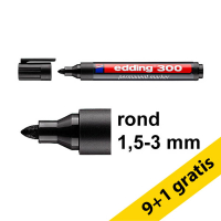 Aanbieding: Edding 300 permanent marker zwart (1,5 - 3 mm rond) 248686