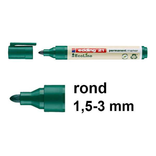 Edding EcoLine 21 permanent marker groen (1,5 - 3 mm rond) 4-21004 240333 - 1