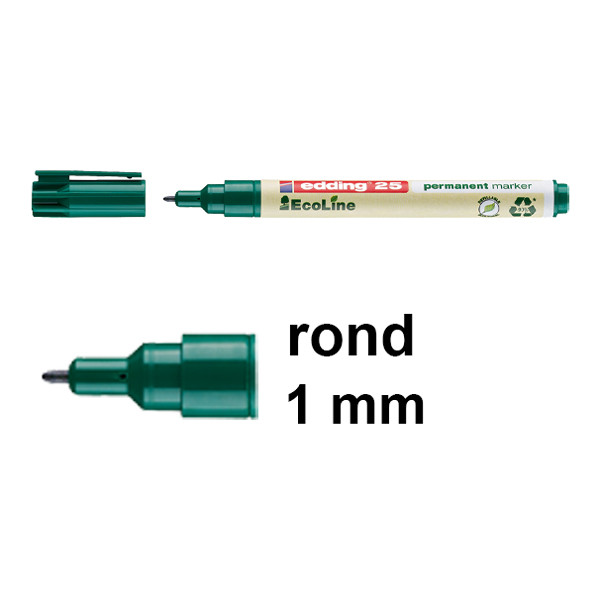 Edding EcoLine 25 permanent marker groen (1 mm rond) 4-25004 240341 - 1