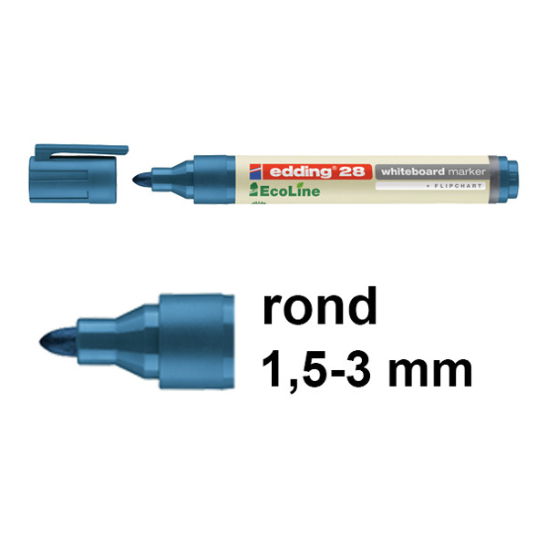 Edding EcoLine 28 whiteboard marker blauw (1,5 - 3 mm rond) 4-28003 240349 - 1