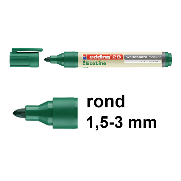 Edding EcoLine 28 whiteboard marker groen (1,5 - 3 mm rond) 4-28004 240350 - 1