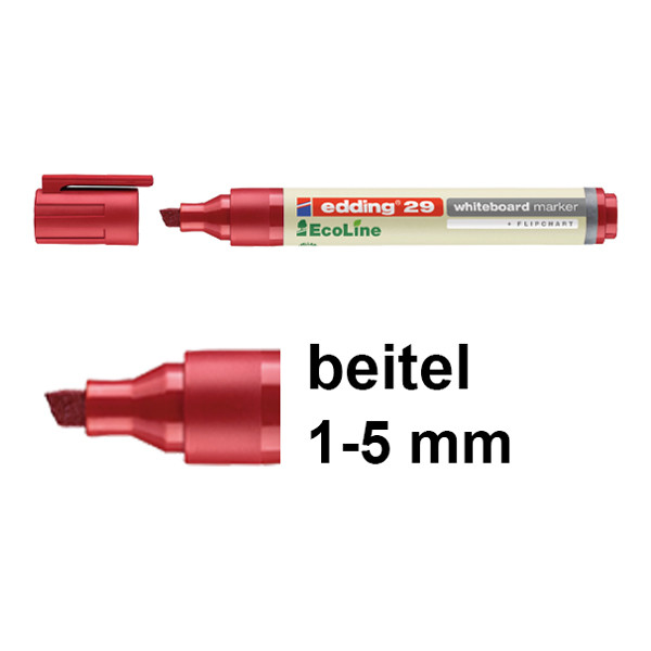 Edding EcoLine 29 whiteboard marker rood (1 - 5 mm beitel) 4-29002 240352 - 1