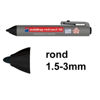 Edding Retract 12 whiteboard marker zwart (1,5 - 3 mm rond) 4-12001 200849