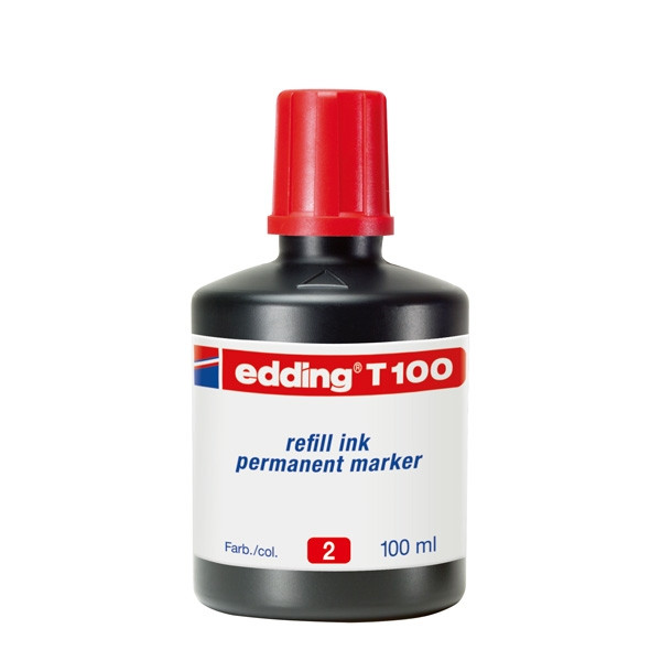 Edding T100 navulinkt rood (100 ml) 4-T100002 200554 - 1