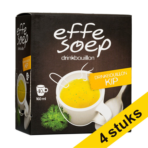 Effe Soep Aanbieding: 4x Effe Soep Kip drinkbouillon 160 ml (40 stuks)  423196 - 1
