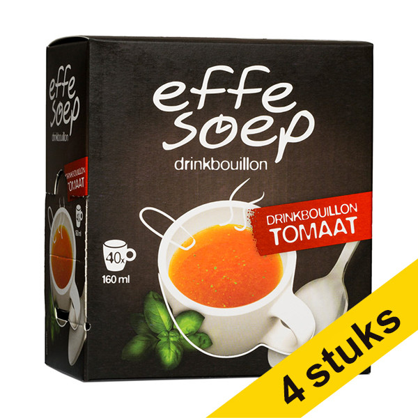 Effe Soep Aanbieding: 4x Effe Soep Tomaat drinkbouillon 160 ml (40 stuks)  423195 - 1