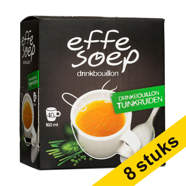 Effe Soep Aanbieding: 8x Effe Soep Tuinkruiden drinkbouillon 160 ml (40 stuks)  404367 - 1