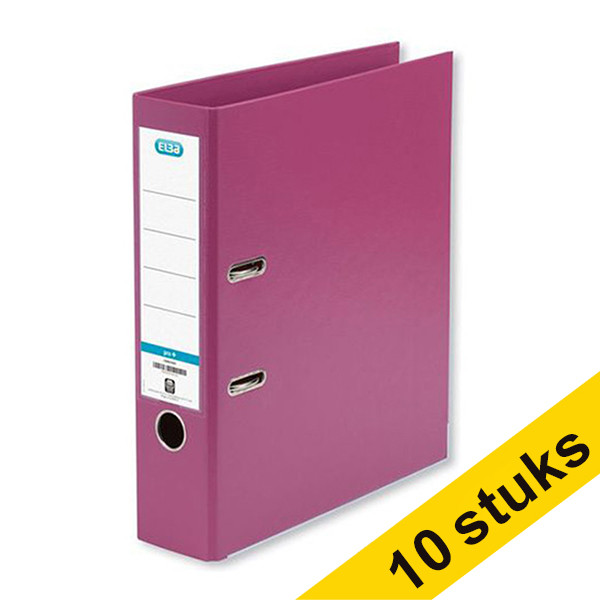 Elba Aanbieding: 10x Elba Smart Pro+ ordner A4 PP roze 80 mm 100023300RZ10 237703 - 1