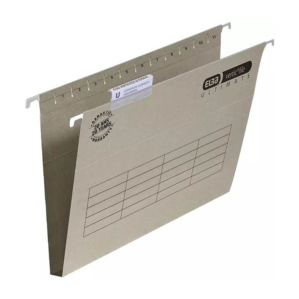 Elba Verticfile Ultimate hangmappen A4 - 330 mm met 30 mm bodem grijs (25 stuks) 237534 - 1