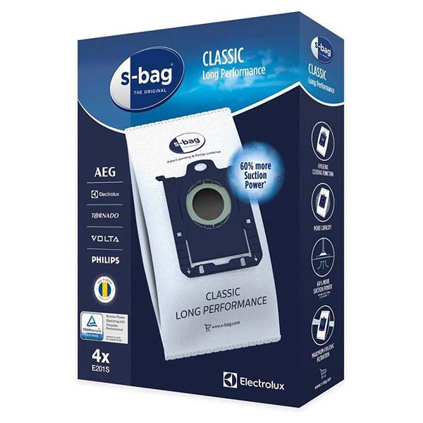 Electrolux E201/ GR201S/ S-Bag Classic Long microvezel stofzuigerzakken 4 zakken SAE01016 - 1